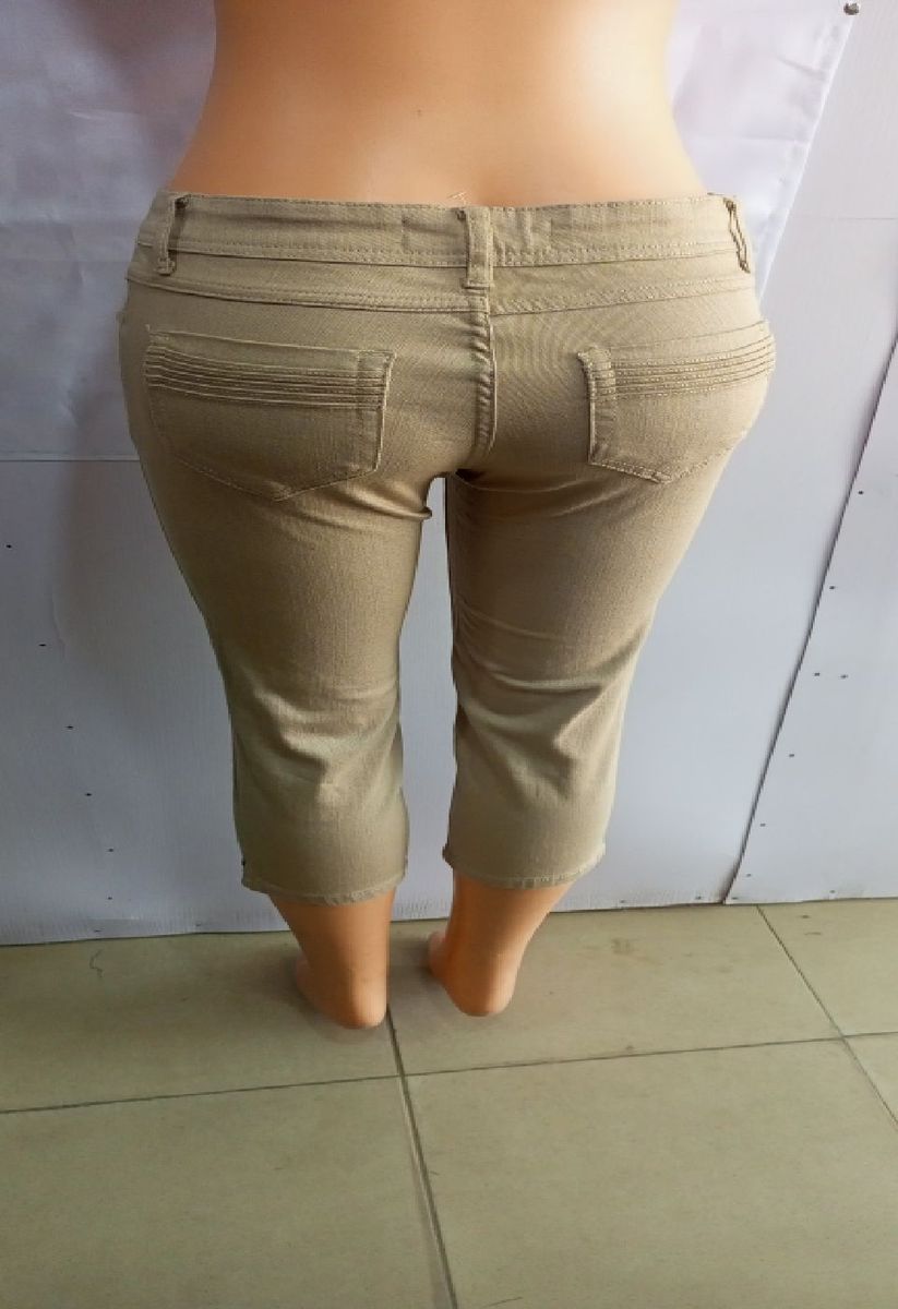 Ladies Long Three-quarter Short Jeans Trouser