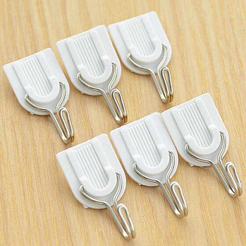 6Pcs Self Adhesive Bathroom Kitchen Wall Door Plastic