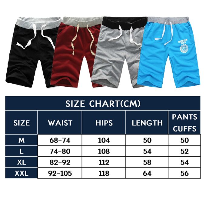 Men's Elastic Cargo Shorts Summer Casual Joggers Baggy-Red