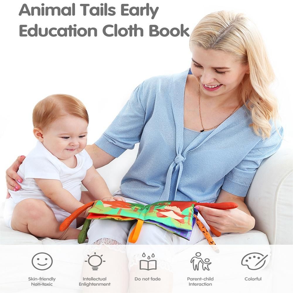 TUMAMA Baby Rattles Mobiles Toy Soft Animal Tails Cloth