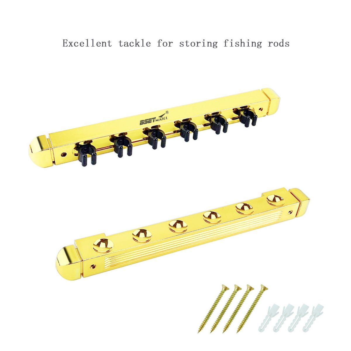 Plastic 6 Rods Rack Fishing Pole Holder Rod Display Holder Rack Fixing Rack Wall Mounted Rod Collection Rack Storage