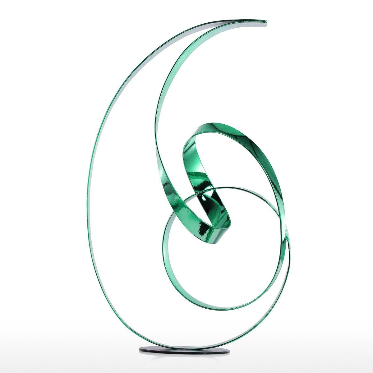 Tooarts The Standing Ribbon Metal Sculpture Modern Sculpture Abstract Sculpture Freestanding Sculpture Indoor Outdoor Sculpture for Home or Hotel