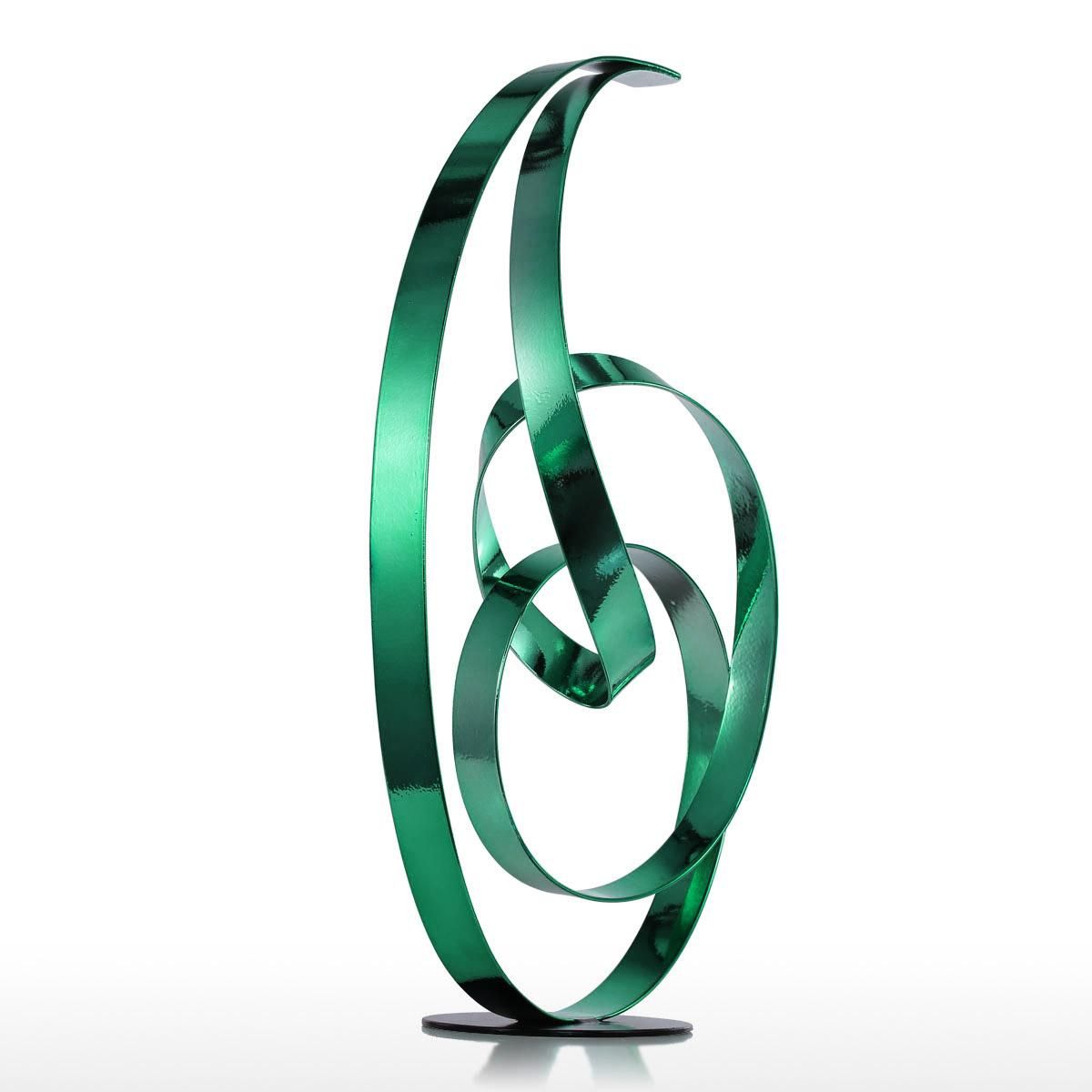 Tooarts The Standing Ribbon Metal Sculpture Modern Sculpture Abstract Sculpture Freestanding Sculpture Indoor Outdoor Sculpture for Home or Hotel