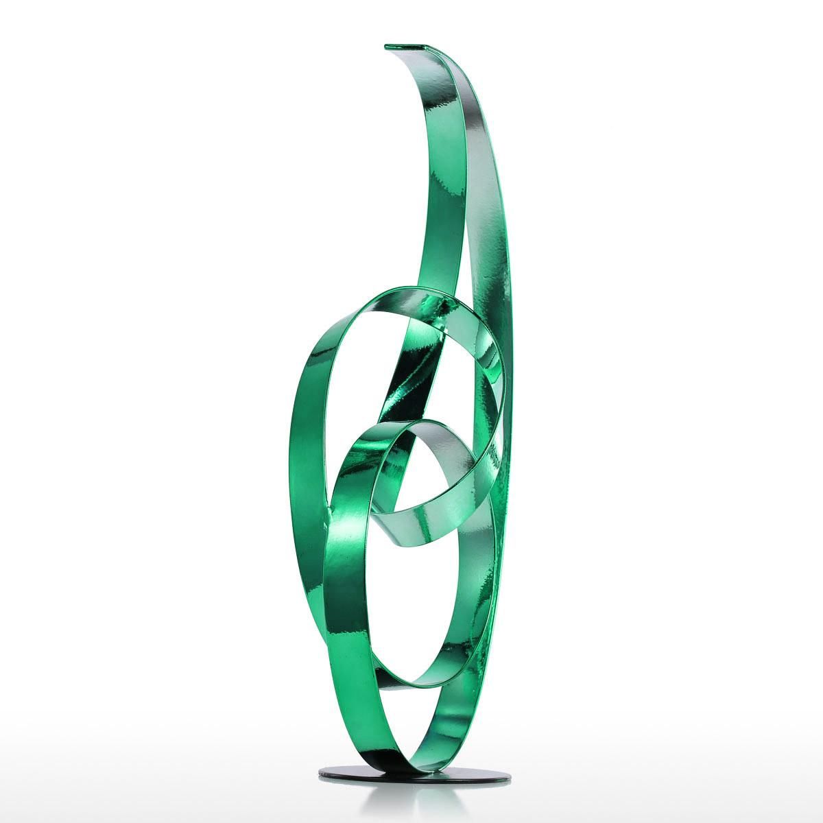 Tooarts The Standing Ribbon Metal Sculpture Modern Sculpture Abstract Sculpture Freestanding Sculpture Indoor Outdoor Sculpture for Home or Hotel
