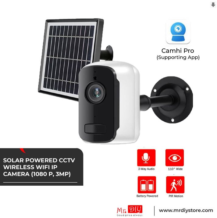 Solar Powered CCTV  Wireless WIFI IP Camera 1080P
