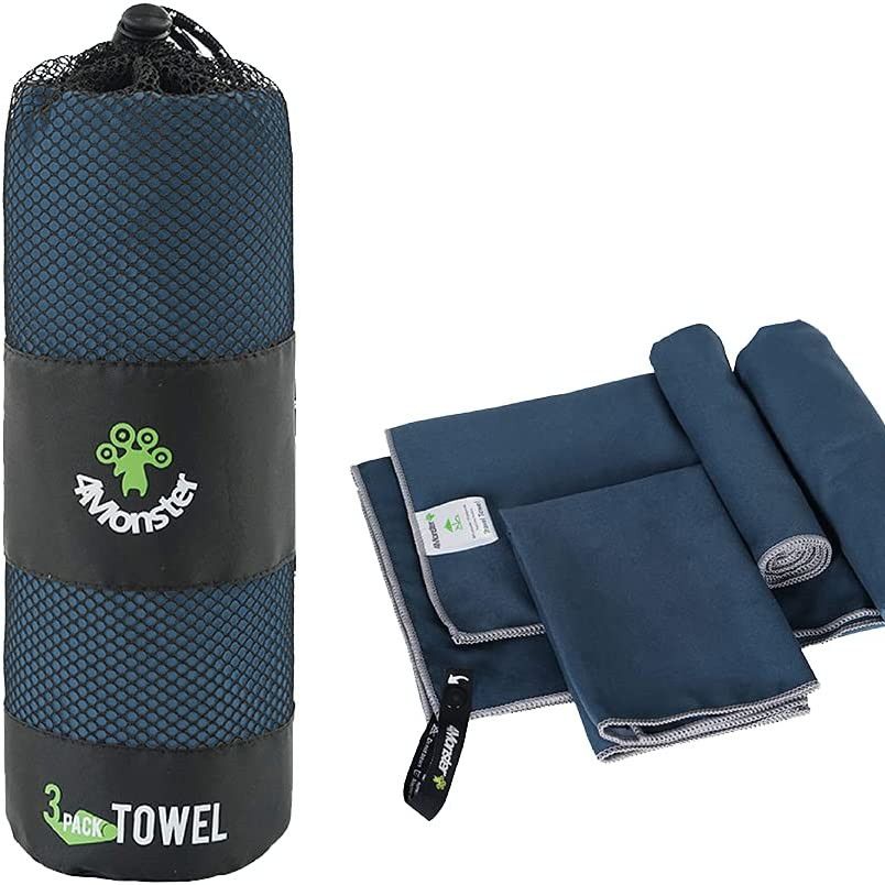3 Size At 1 Pack Quick Dry Microfiber Sport Towel