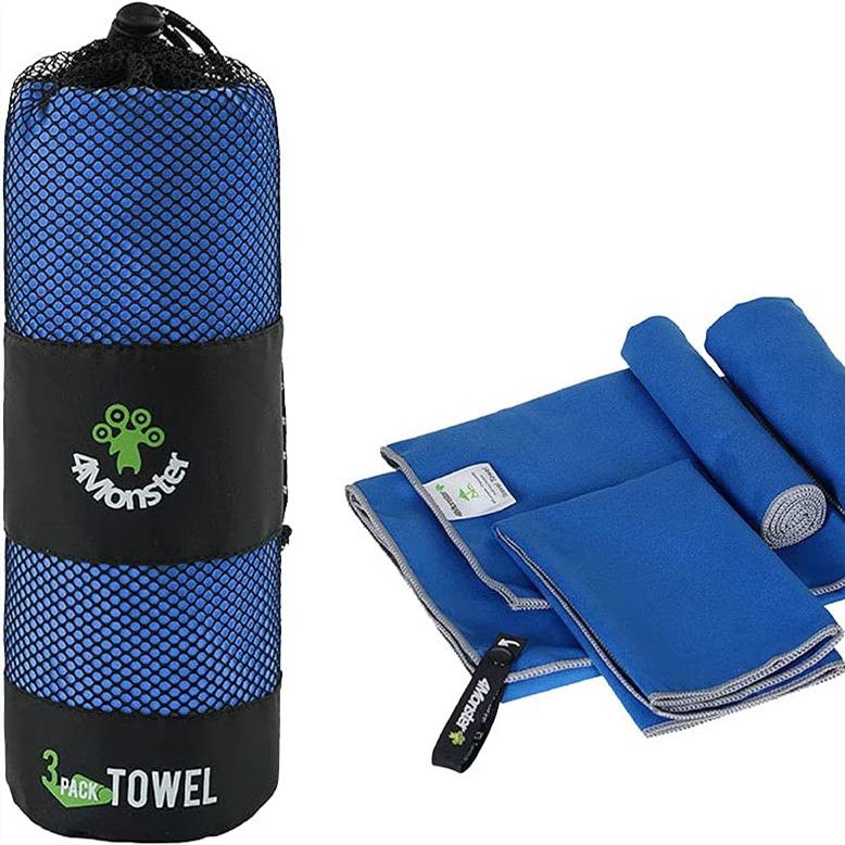 3 Size At 1 Pack Quick Dry Microfiber Sport Towel