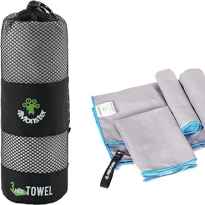 3 Size At 1 Pack Quick Dry Microfiber Sport Towel