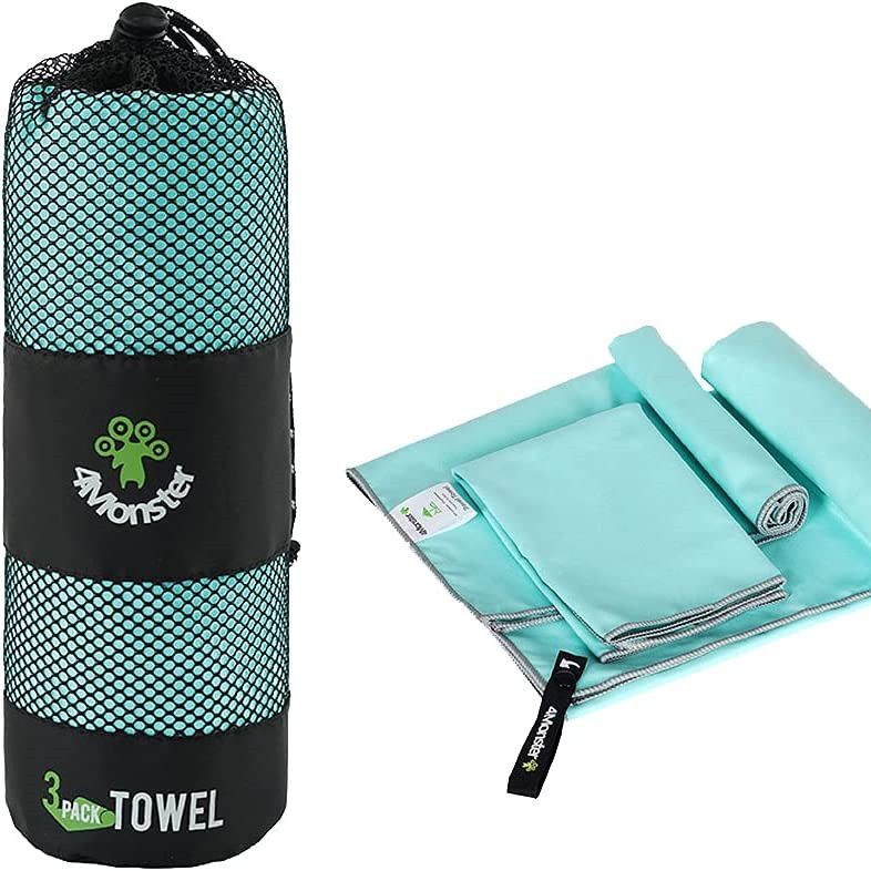 3 Size At 1 Pack Quick Dry Microfiber Sport Towel
