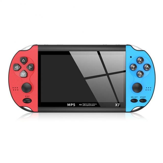 X7 4.3 Inch Handheld Video Game Console Dual Joystick Mini Portable Game Console Built_in 10000 Fre