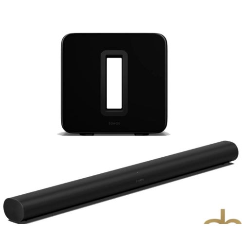 Arc Soundbar & Wireless Bluetooth Subwoofer Combo- Black