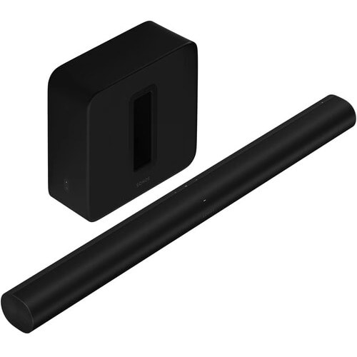 Arc Soundbar & Wireless Bluetooth Subwoofer Combo- Black