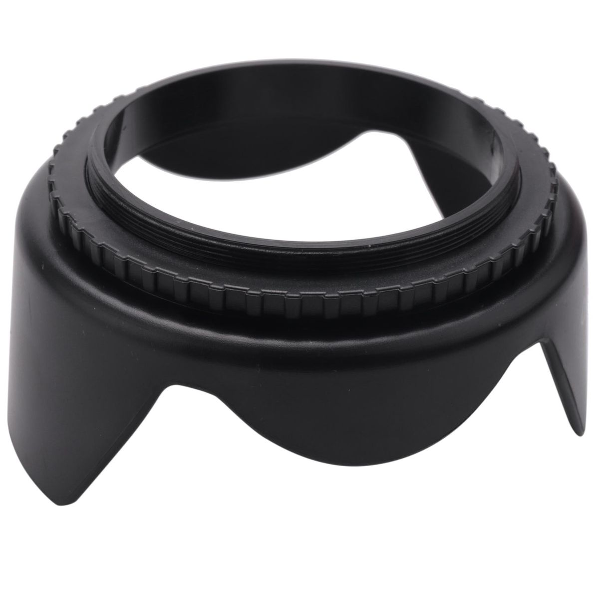 DC-SN HOOD 62mm Screw Mount Flower Crown Lens Hood Petal Shape for Canon Nikon Tamron Sigma Sony 62mm Lens Black