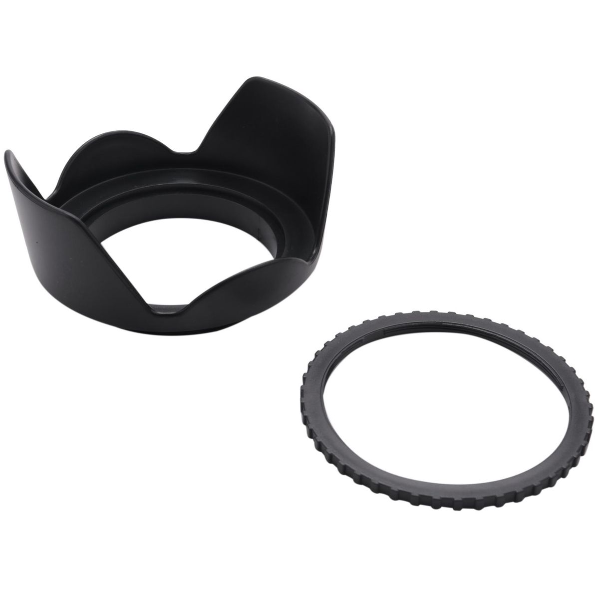 DC-SN HOOD 62mm Screw Mount Flower Crown Lens Hood Petal Shape for Canon Nikon Tamron Sigma Sony 62mm Lens Black