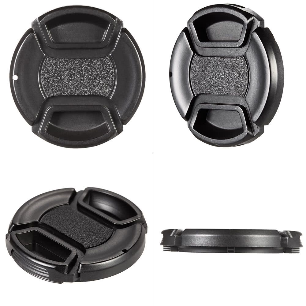 55mm Center Pinch Snap-on Lens Cap Cover Keeper Holder For