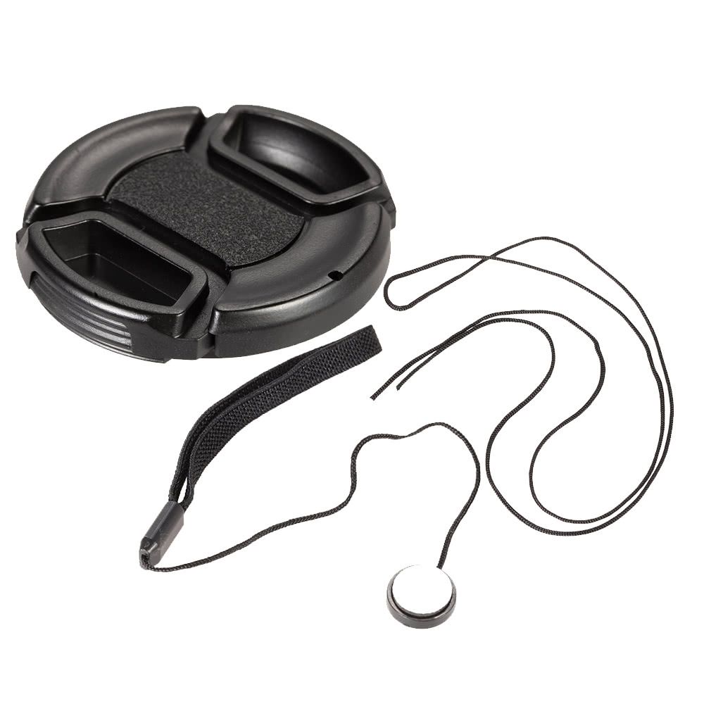 55mm Center Pinch Snap-on Lens Cap Cover Keeper Holder For