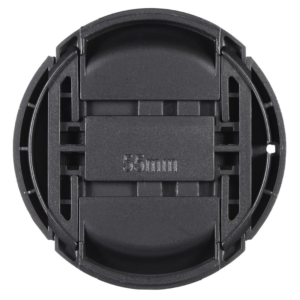 55mm Center Pinch Snap-on Lens Cap Cover Keeper Holder For
