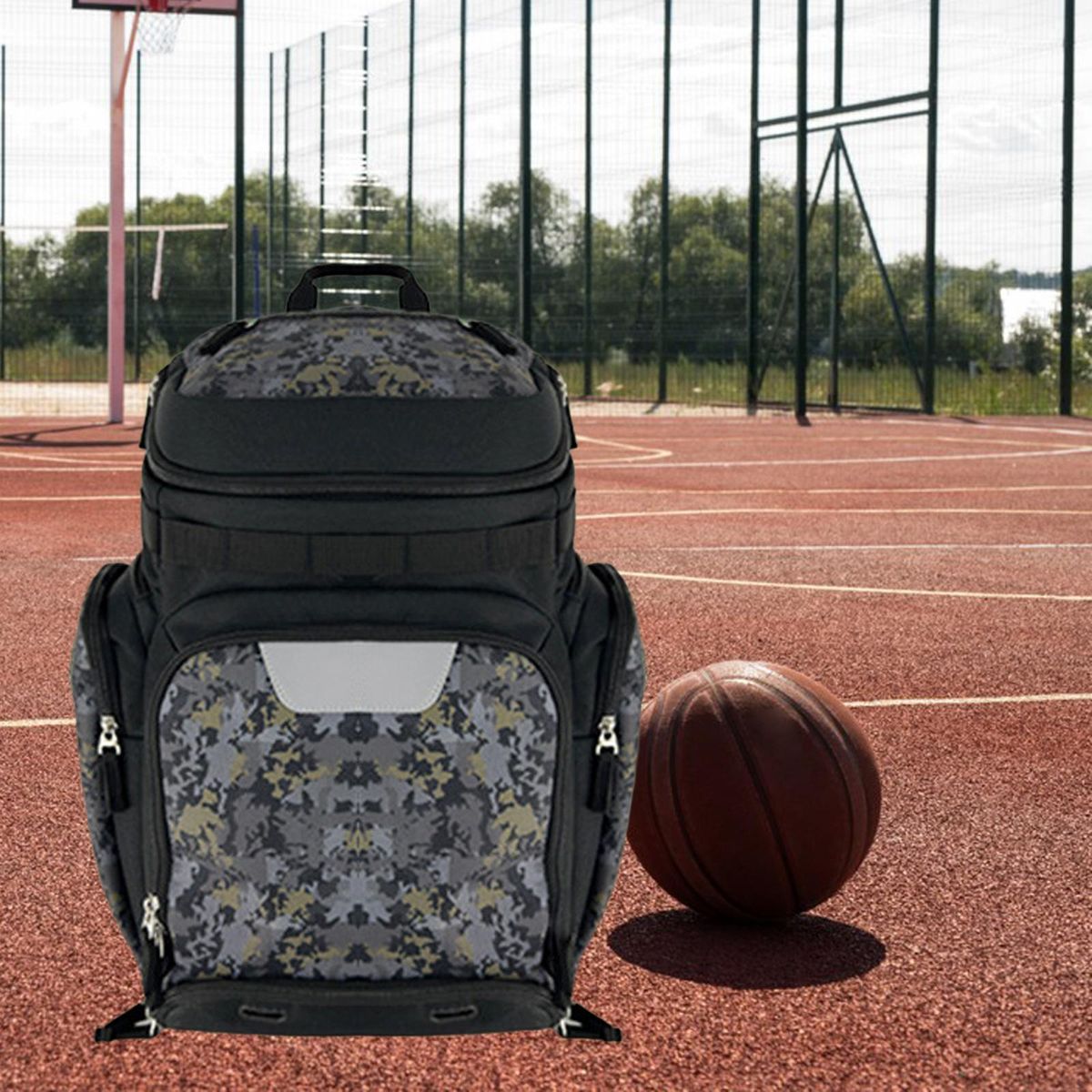 Basketball Backpack Bag  Antirip Fabrics Multi  Grey