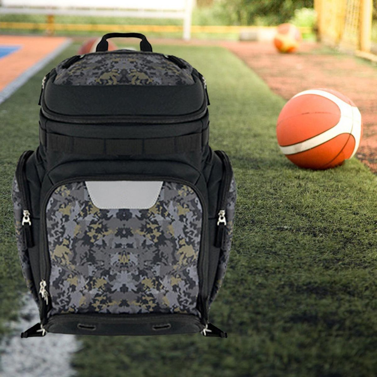 Basketball Backpack Bag  Antirip Fabrics Multi  Grey