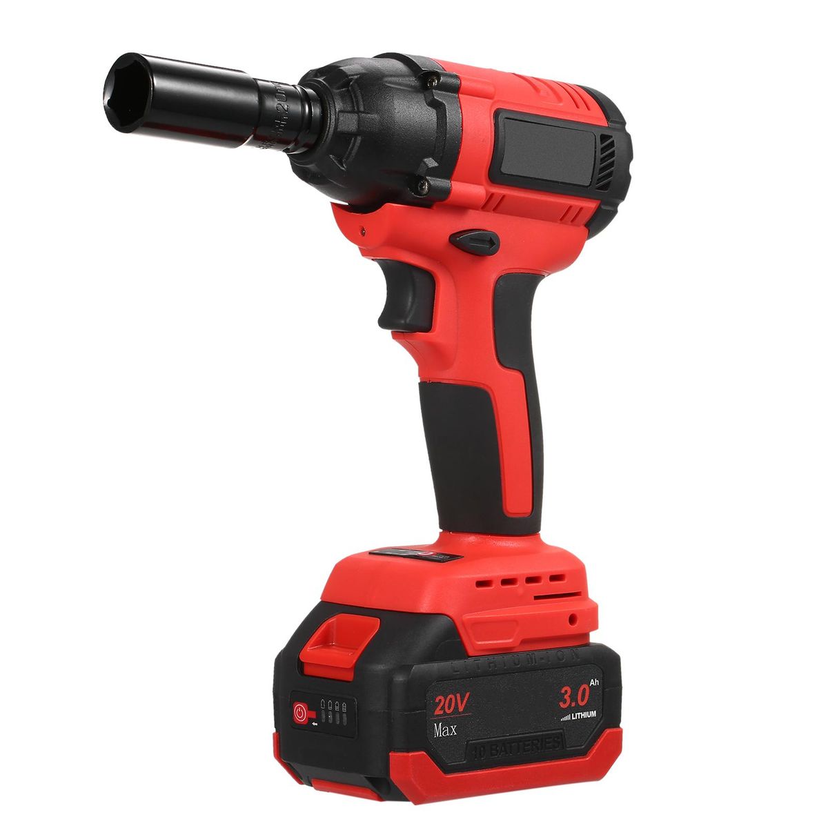Geevorks Brushless Cordless Impact Wrench 1/2 inch Electric Impact Wrench Brushless Power Impact Wrench Set for Car Tires Max Torque 320 ft-lbs (430N.m) with 3.0A Li-ion Battery 4Pcs Impact Sockets Set & Charger Tool Box