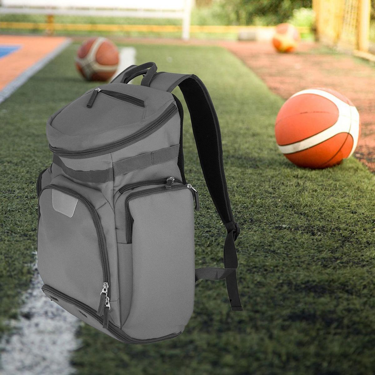 Basketball Backpack Bag  For Ball Training Equipment Grey