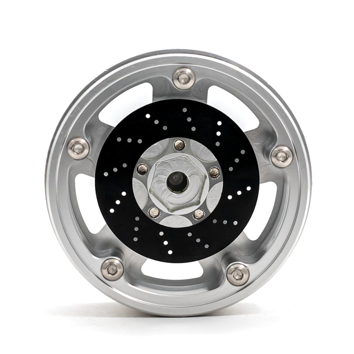 Aluminum Alloy Wheel Rim Beadlock Wheel Rims Hub 4pcs 2.2inch Replacement for 1/10 TRX4 Axial SCX10 90046 SCX10 III AXI03007 AXI03003 RC Car