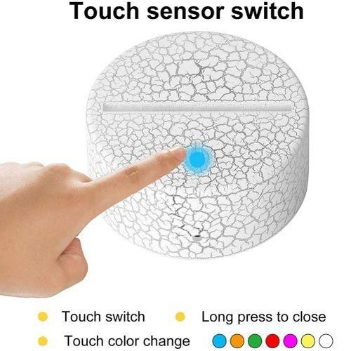 2 Pack 3D Night LED Light Lamp Base + Remote