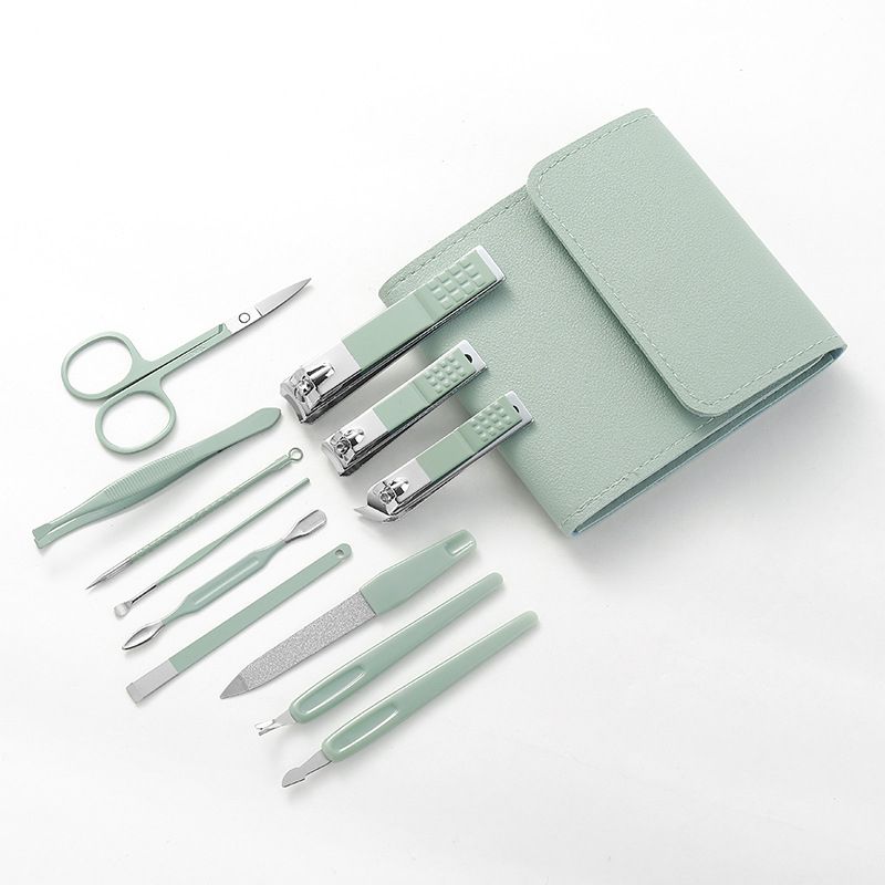 1 Set (12 Pieces) Nail Clipper Set Manicure Pedicure Tools Kit