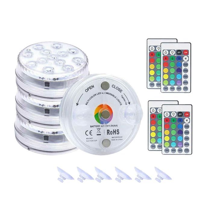Swimming  IP68 Underwater Lamp For Aquarium Ponds 4 Sets