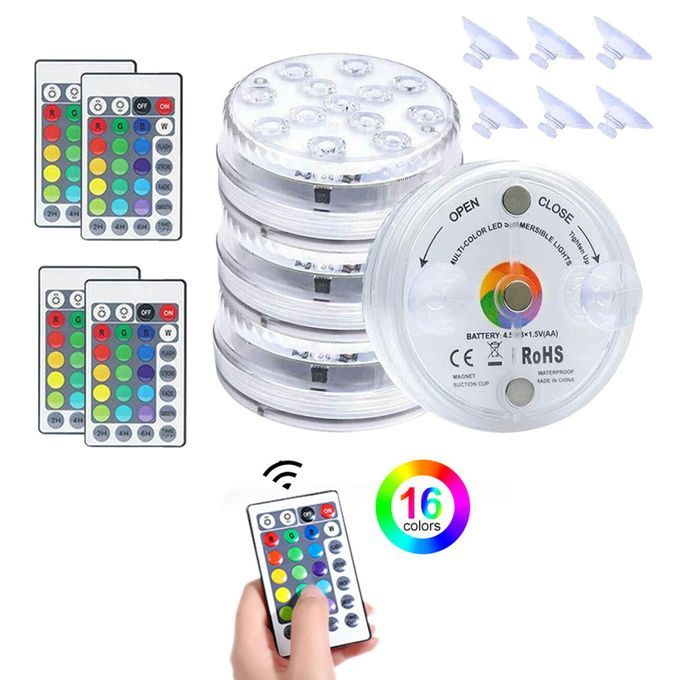 Swimming  IP68 Underwater Lamp For Aquarium Ponds 4 Sets