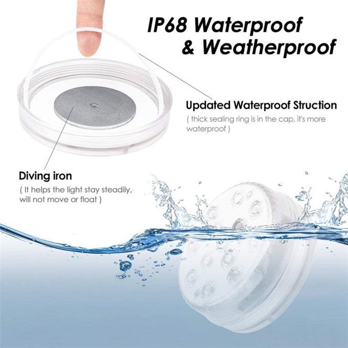 Swimming  IP68 Underwater Lamp For Aquarium Ponds 4 Sets