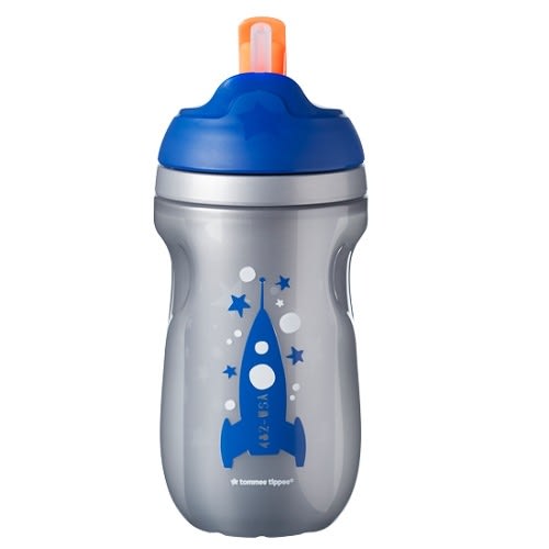 Insulated Toddler Straw Sippy Cup 266ml - Grey