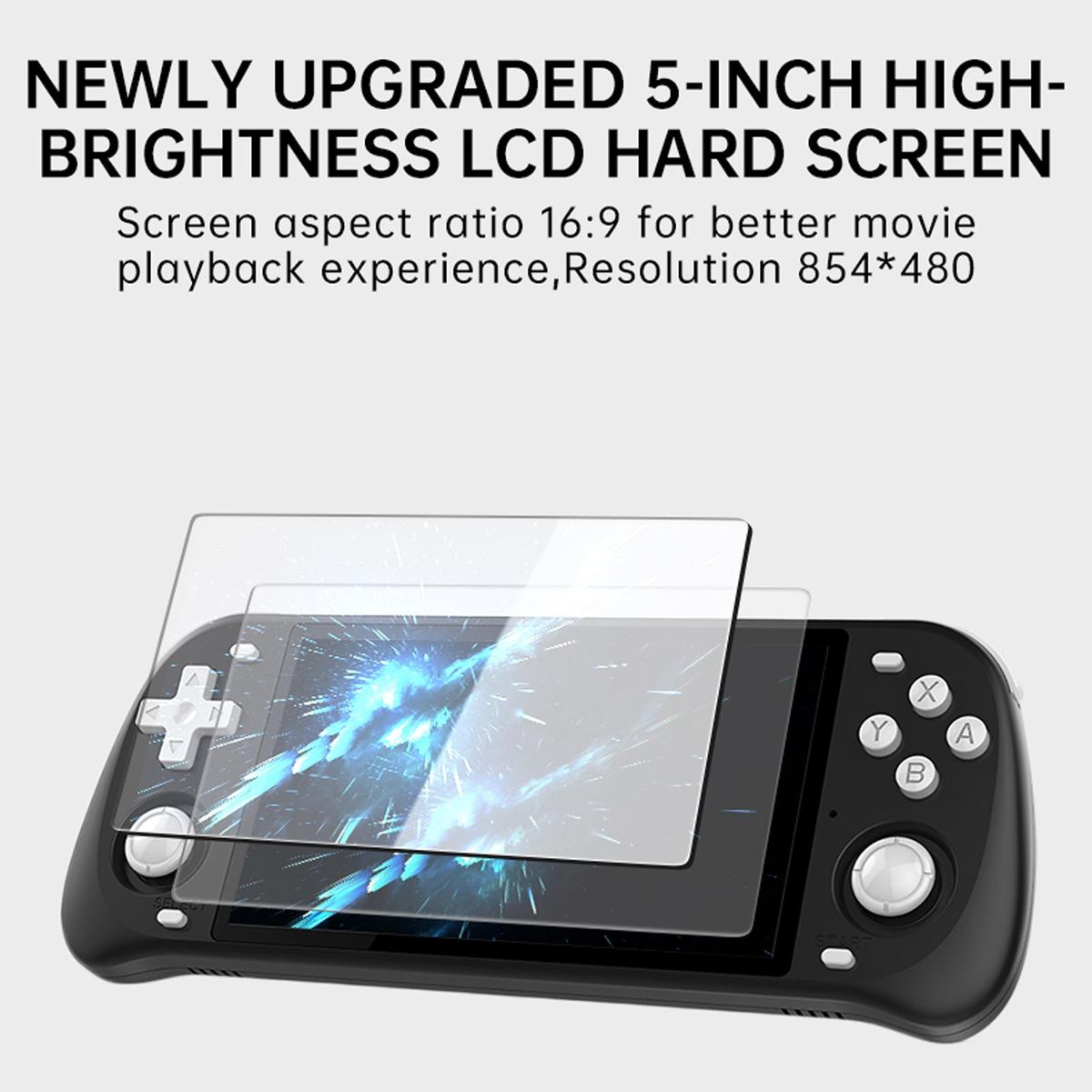 Powkiddy RGB10MAX2 Handheld Retro Game Console Portable Video Game Players with 64GB TF Card 22000 Games Built-in WiFi 5-inch IPS Screen Open Source Linux System 3.5mm Audio Output