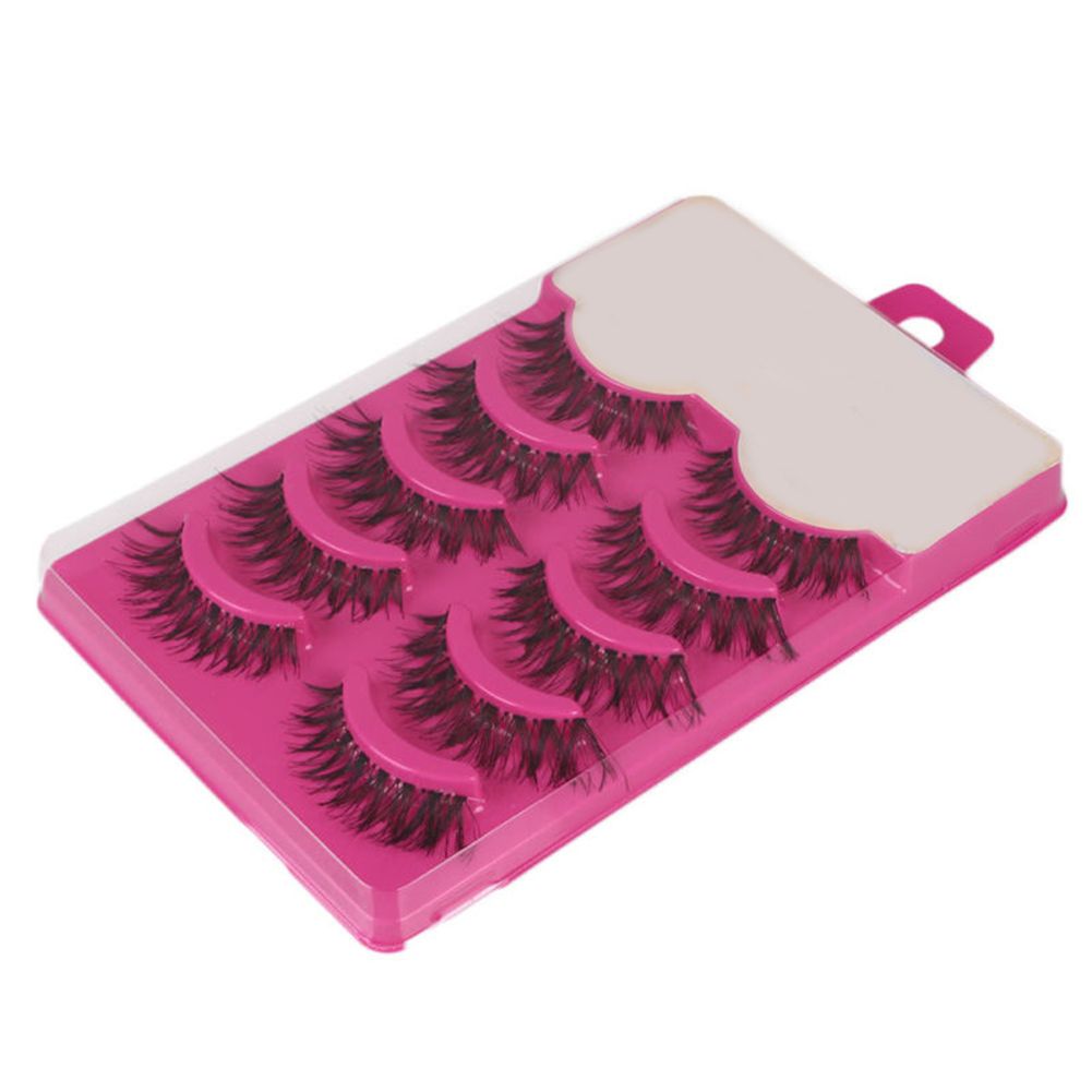 5 Pairs Black Crossing Eye Lashes Extension Makeup Long-