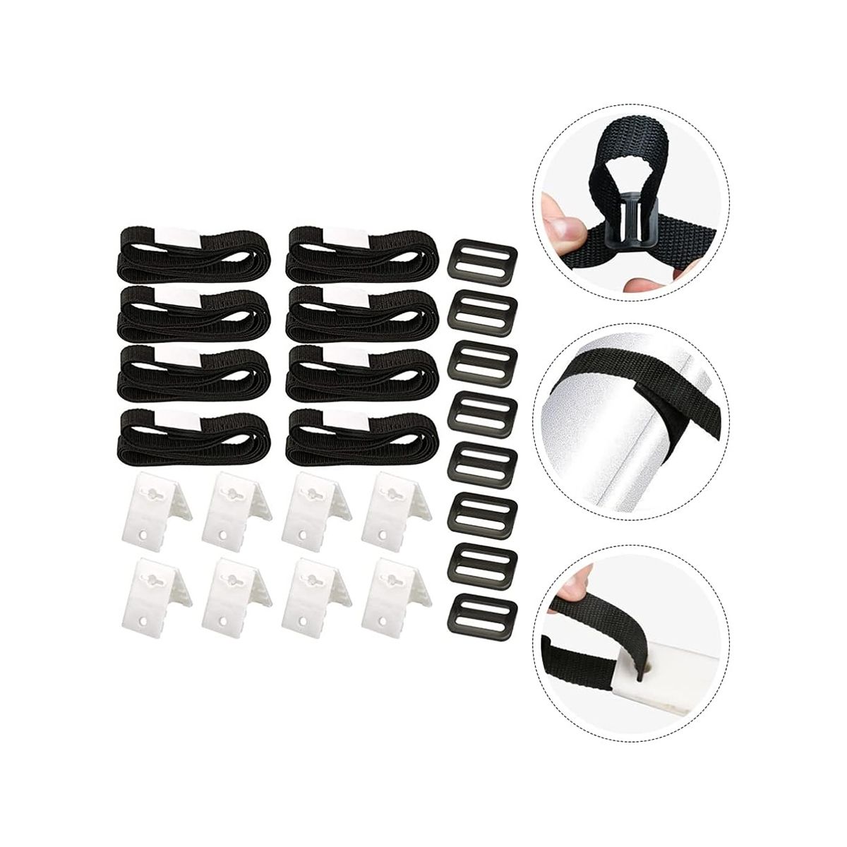 Pool Solar Cover Reel Attachment Straps Kit for in Ground