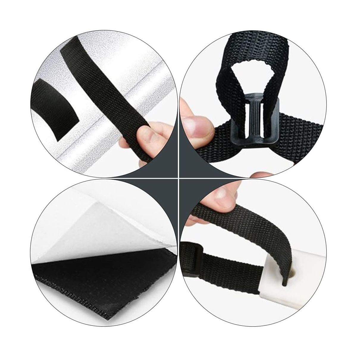 Pool Solar Cover Reel Attachment Straps Kit for in Ground