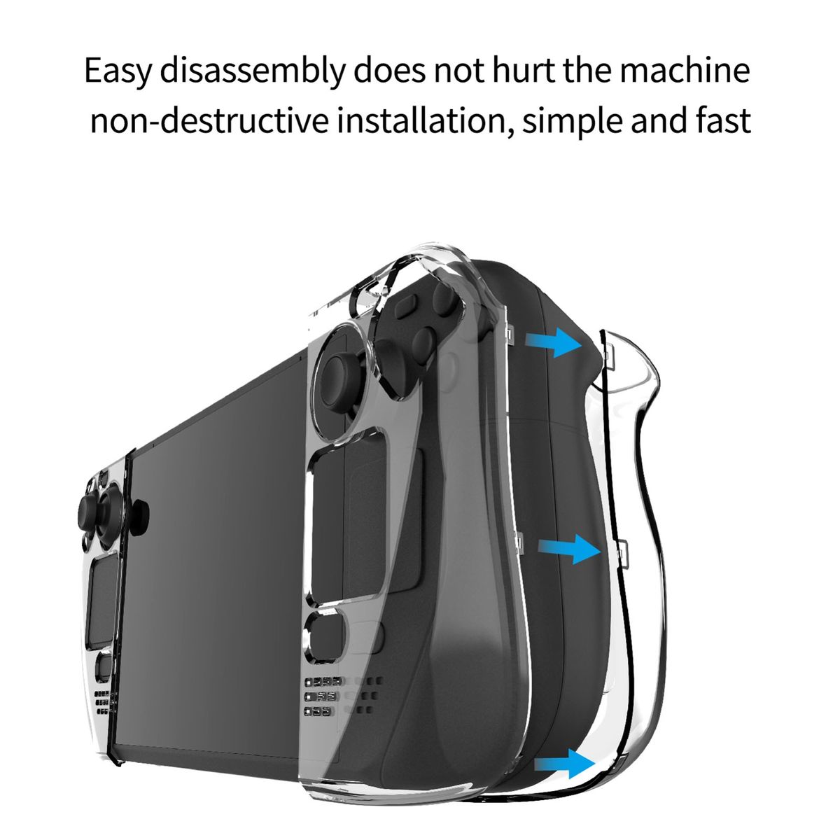 Split Crystal Case For Steam Deck Game Console