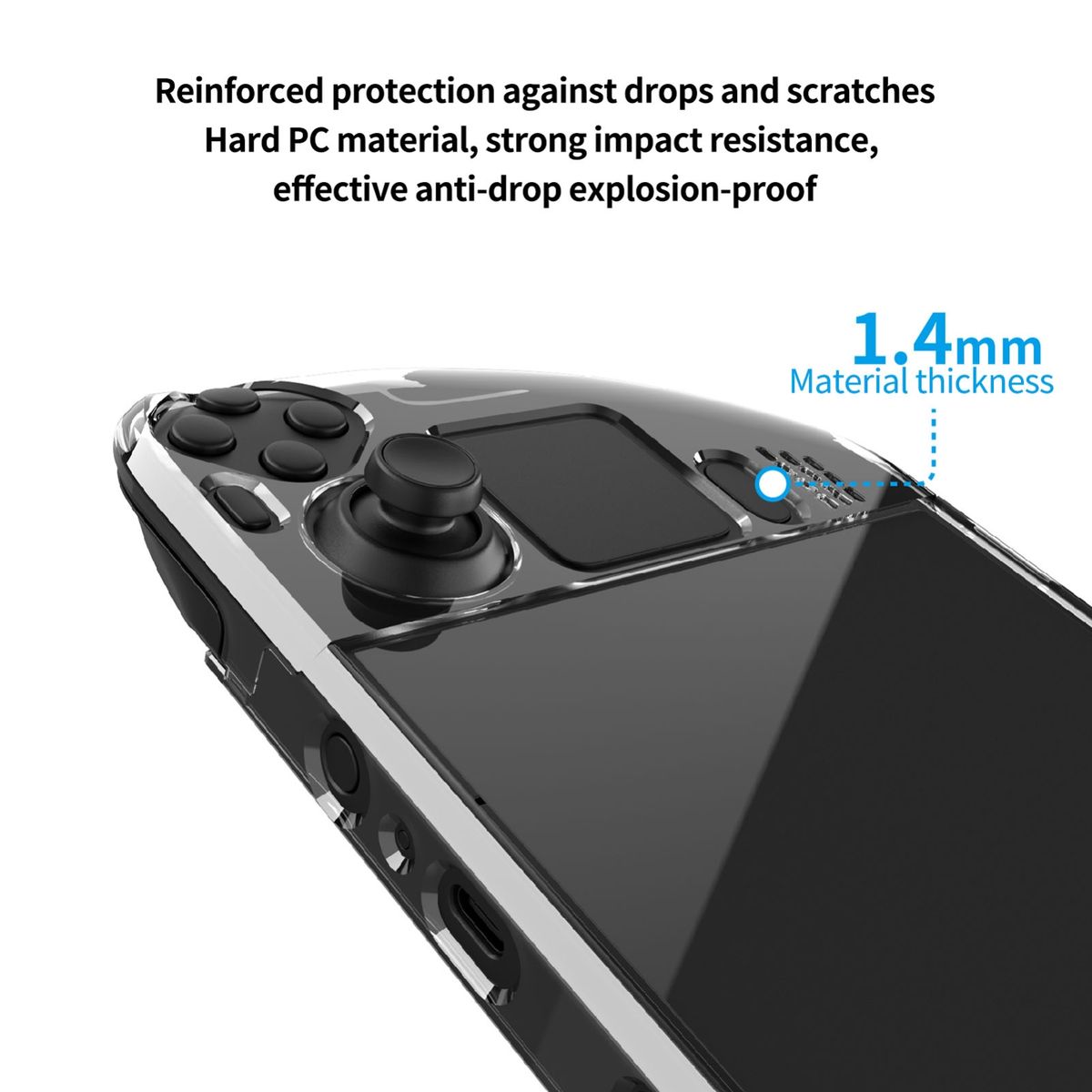 Split Crystal Case For Steam Deck Game Console