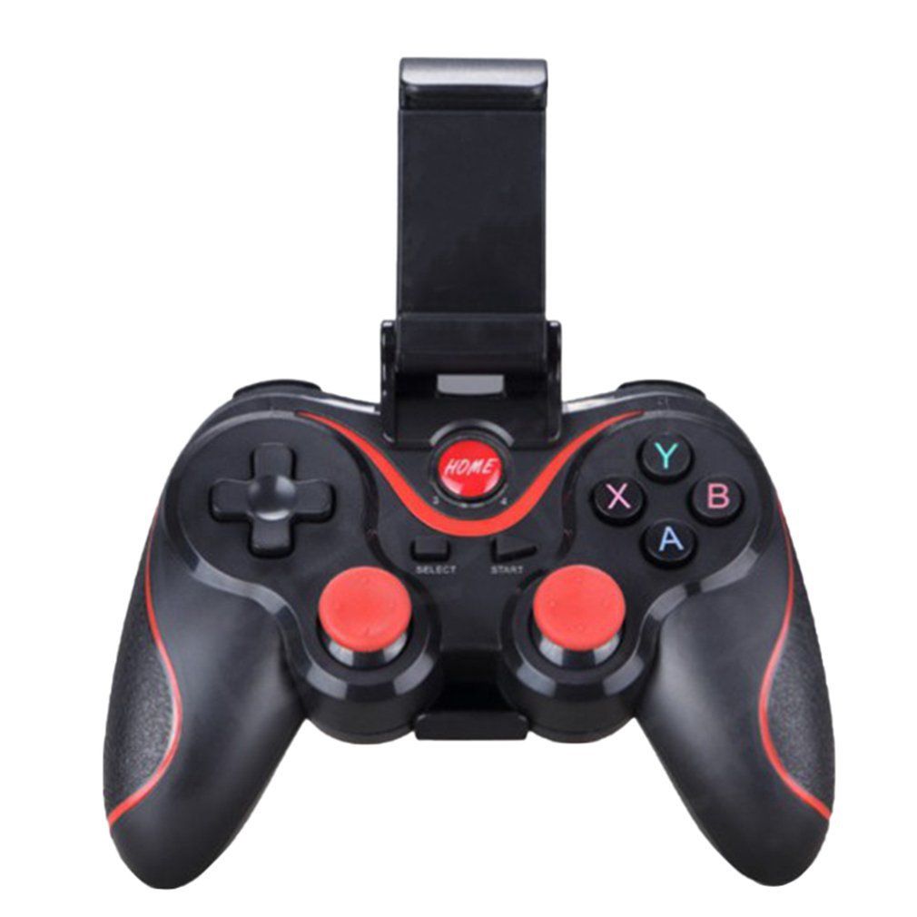 X3 Wireless Joystick Gamepad Game Controller Wireless Joystick For Mobile Phone Tablet Tv Box Holder-black-Universal Bracket