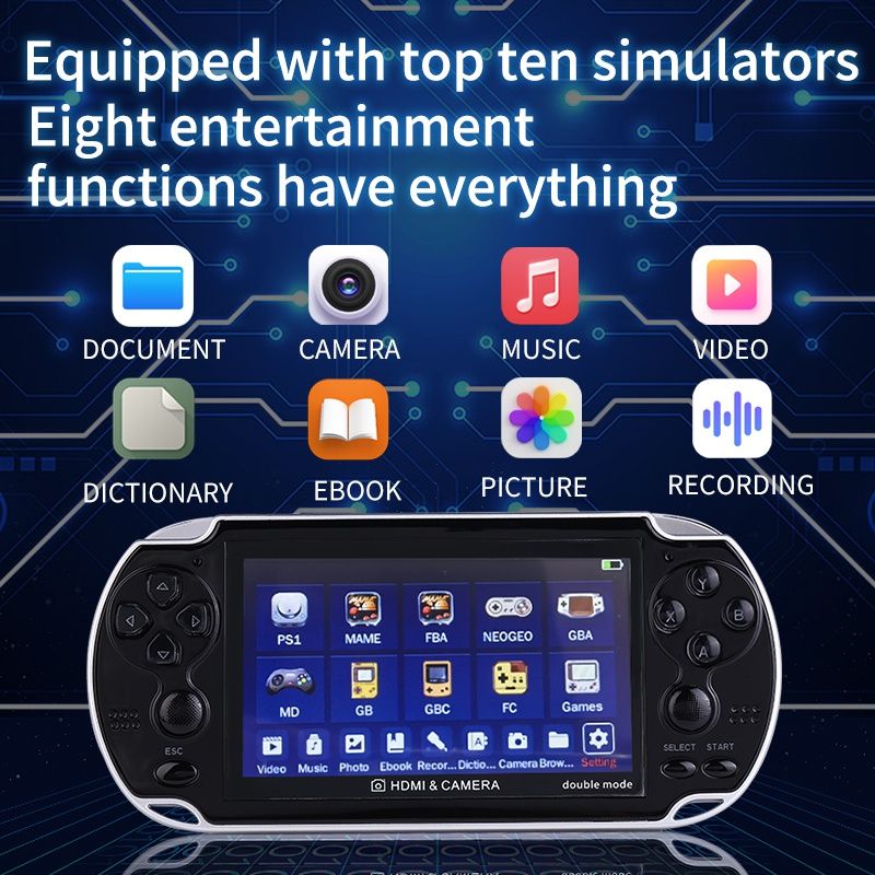 4.3inch Wireless Handle Game Player Support Double Battle HDMI Port And Game Console Play Children's Gaming Toys