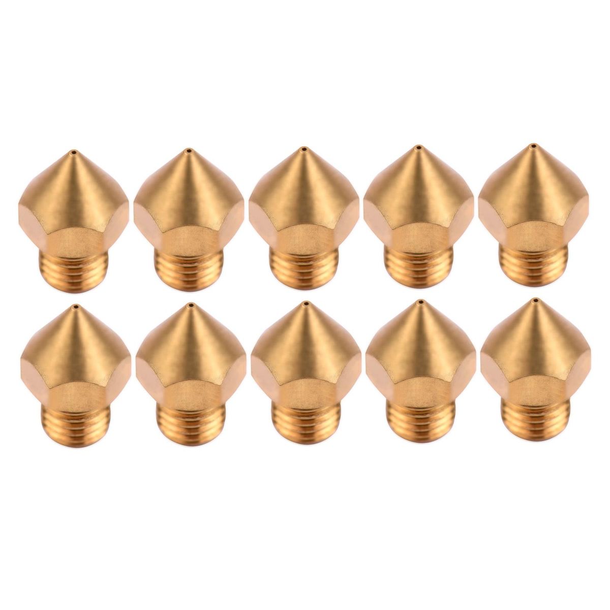 10pcs 3D Printer Extruder Brass Nozzle 0.4mm Printer Hotend Compatible with CR-10S Pro 3D Printer 1.75mm Filament