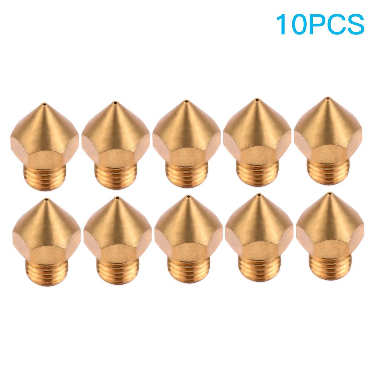 10pcs 3D Printer Extruder Brass Nozzle 0.4mm Printer Hotend Compatible with CR-10S Pro 3D Printer 1.75mm Filament