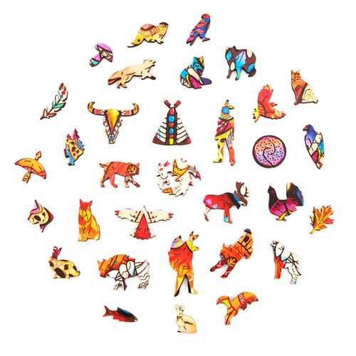 Unique Wooden Animal Jigsaw Puzzles Mysterious Puzzle Gift