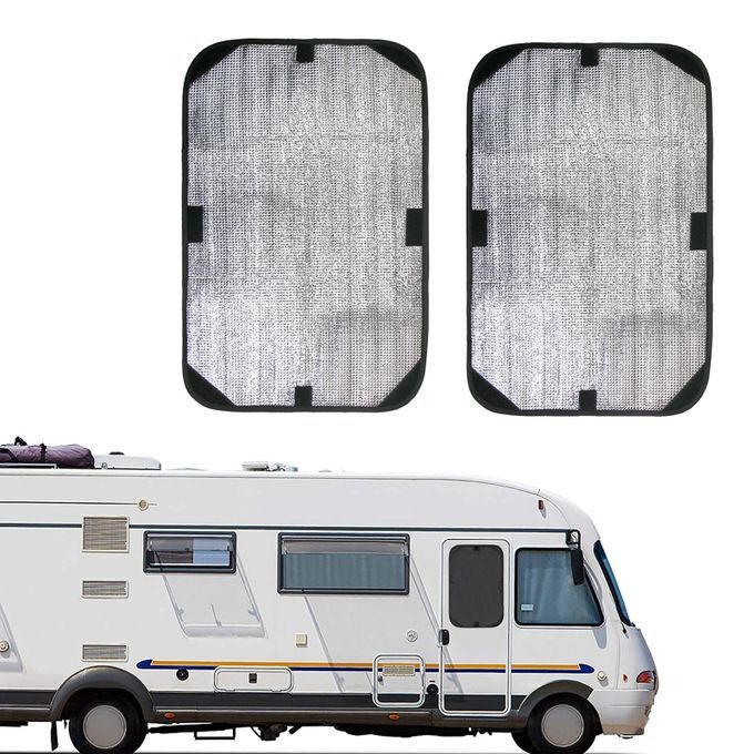1Pair RV Door Window Shade Cover 15.94x24.41inch Sun Shade For Camper