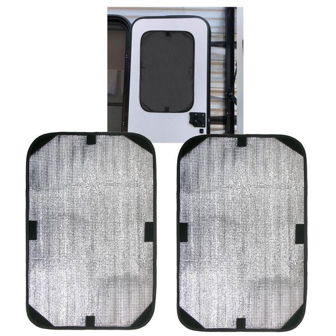 1Pair RV Door Window Shade Cover 15.94x24.41inch Sun Shade For Camper