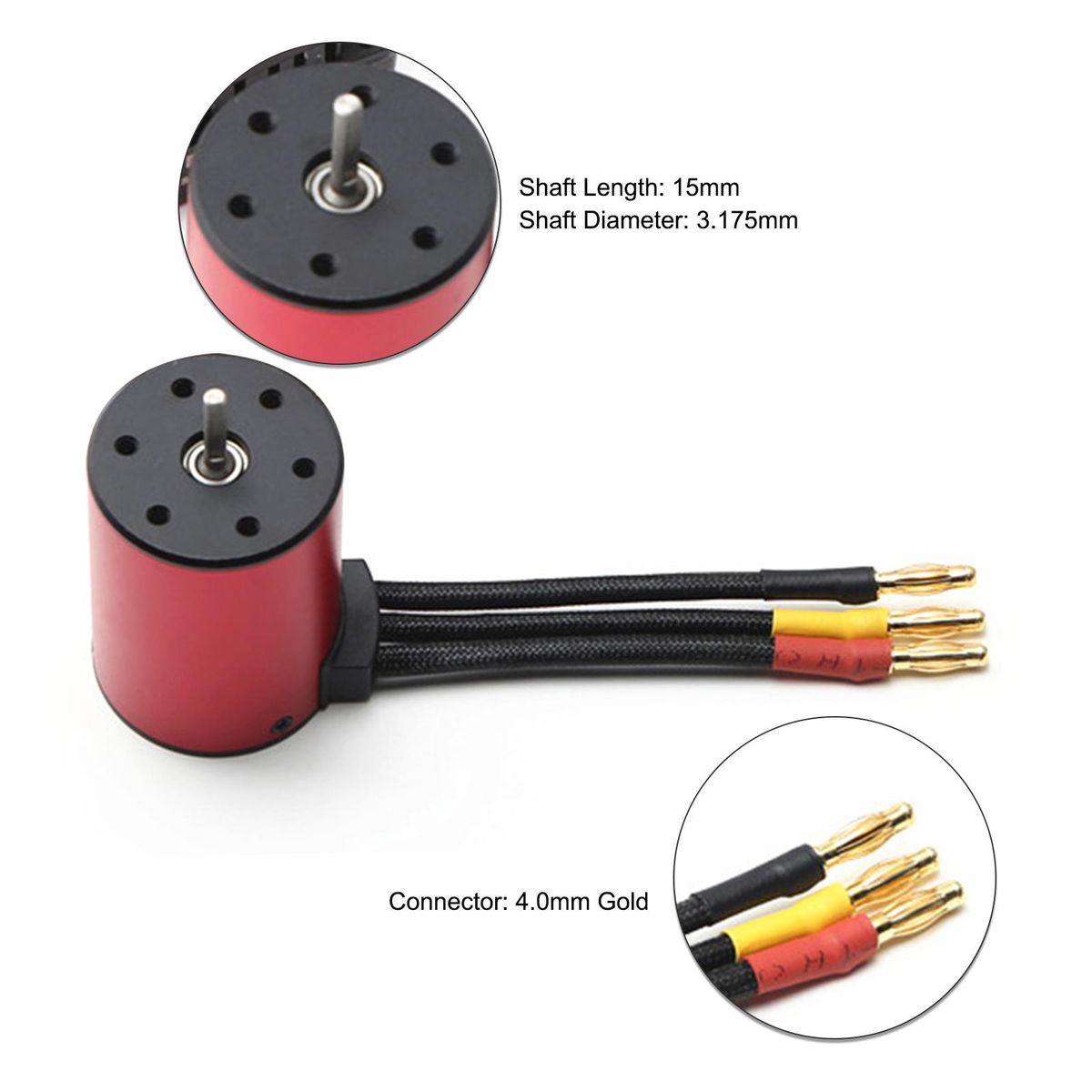 4300KV Brushless Motor 3650 Waterproof Motor with 60A Brushless ESC 25kg Digital Servo Heatsink Programming Card for 1/8 1/10 RC Car