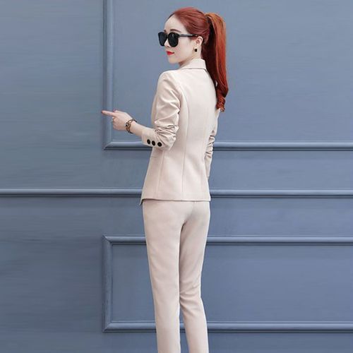 Women Two Pieces Ladies Business Casual Trouser Suits