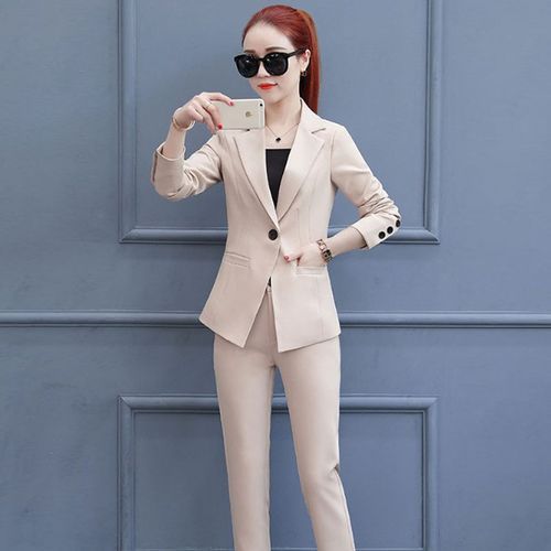 Women Two Pieces Ladies Business Casual Trouser Suits