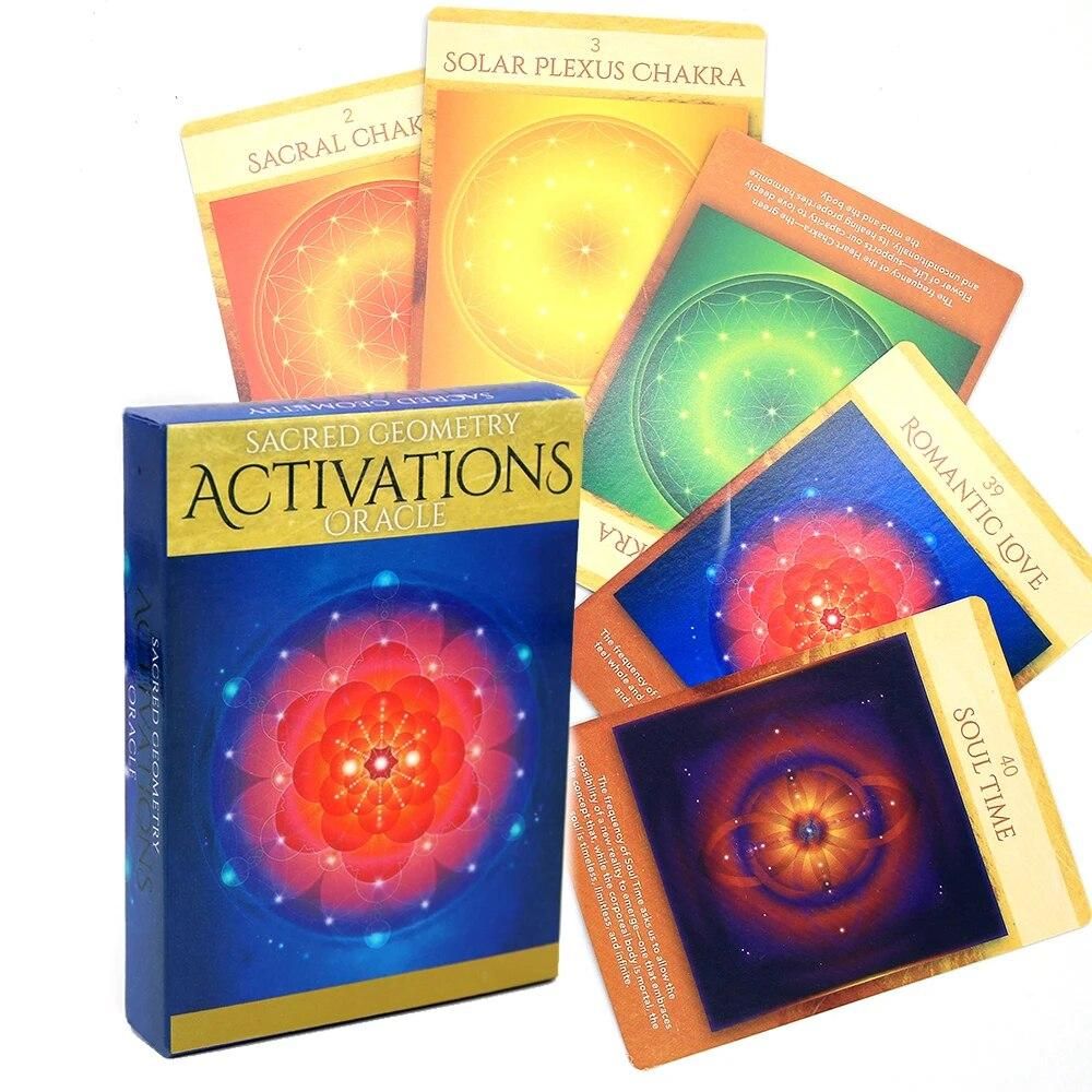Sacred Geometry Activations Oracle Deck Cards English For Family Gift Party Playing Card Table Games Entertainment