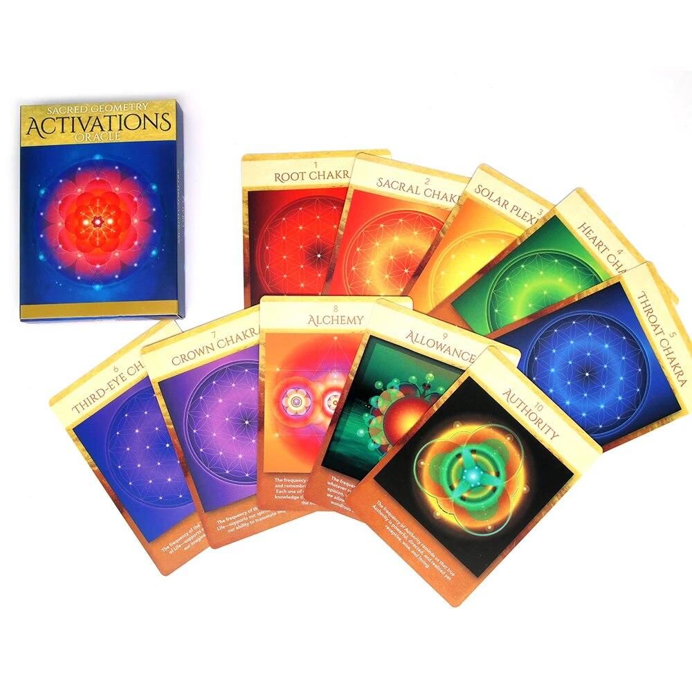 Sacred Geometry Activations Oracle Deck Cards English For Family Gift Party Playing Card Table Games Entertainment